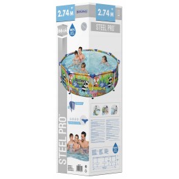 Panda spalvingo rėmo baseinas vaikams bestway panda 274 66 cm