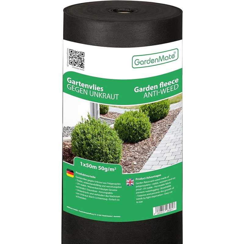 Augalinis mulčiavimas nuo piktžolių audinys 100x 5000cm 50 g m2