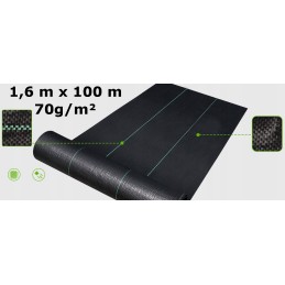 Pristatome agrotekstilę 70g/m² 1,6m x 100m su 100 laisvų kaiščių