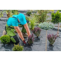 Juodas nuo piktžolių agrotekstilės 0,8x100m agrotekstilės kilimėlis piktžolėms 90g