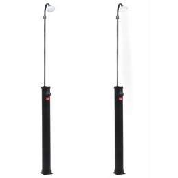 Sodo saulės dušas juodas 215 cm 8 l