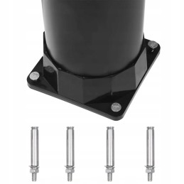 Sodo saulės dušas juodas 215 cm 8 l