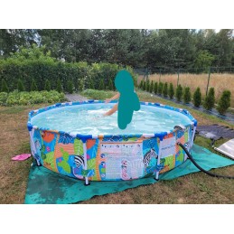 Karkasinis baseinas 10 pėdų 305x66 cm jūros gyvybės žvėrys