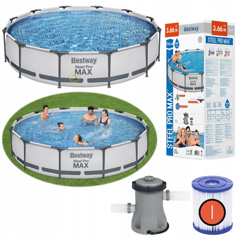Bestway 56416 rėmo sodo baseinas 366x76