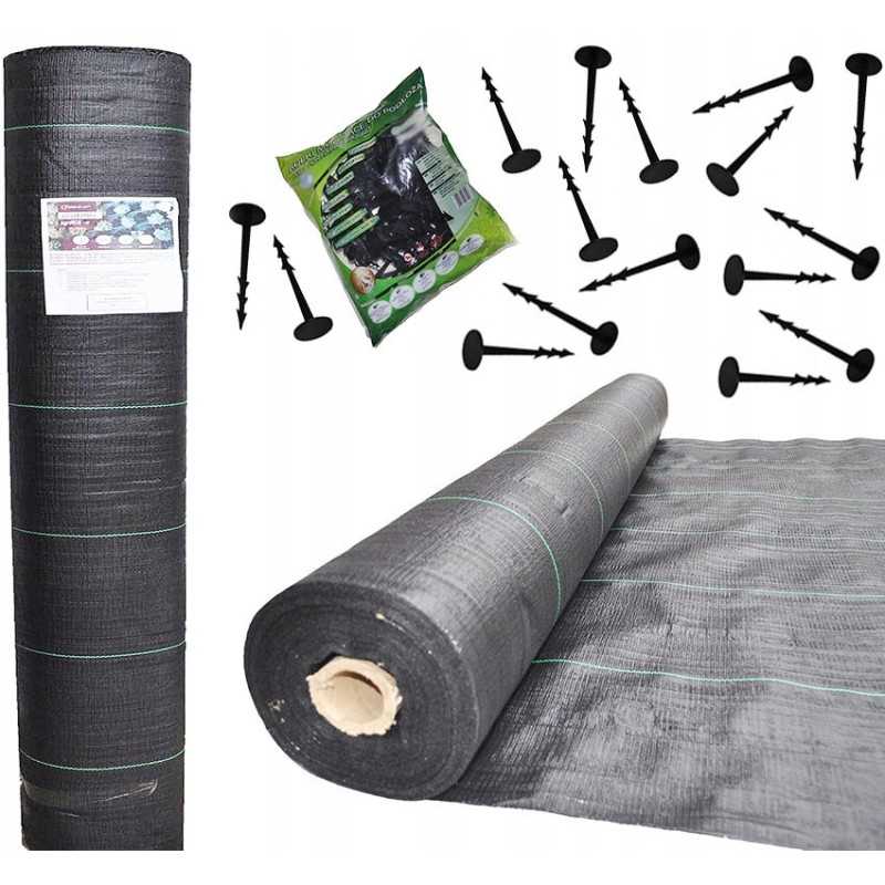30m agrotekstilė agrotekstilė 160cm 100gr/m2 storio stiprus UV + kaiščiai