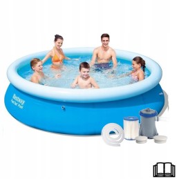 Apvalus sodo išsiplėtimo baseinas bestway 57270 305x76cm siurblys