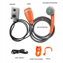 Turistinis dušas, stovyklavimo dušas, baterija v3