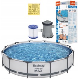 ? karkasinis sodo baseinas 366x76cm 3in1 komplektas