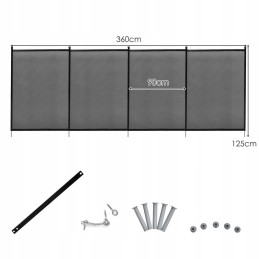 Baseino apsauginis barjeras tinklelis 122 x 366 cm