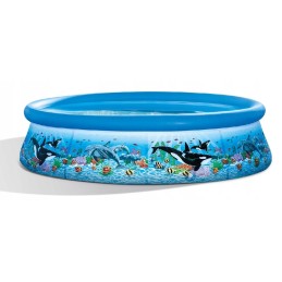 Grindų putplasčio dėlionė ant intex easy set 305x76cm