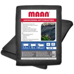 Agrotekstilė nuo piktžolių mulčiavimo, juoda, 110 x 500 cm, 50 g/m²