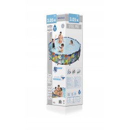 Plieninis profesionalus baseinas vaikams bestway gyvūnų pasaulis 305x66cm 10ft