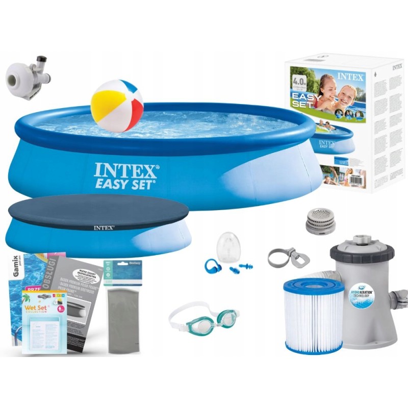 Išplečiamasis sodo baseinas 396x84 intex 28143 rinkinys 13in1 modelis 2024