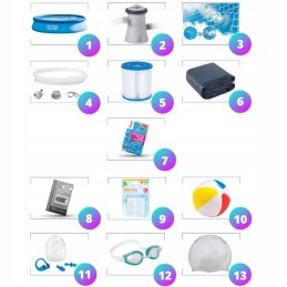 Išplečiamasis sodo baseinas 396x84 intex 28143 rinkinys 13in1 modelis 2024