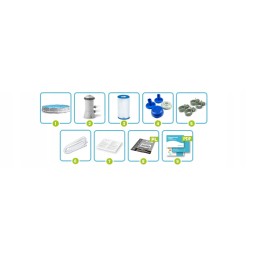 Karkasinis baseinas su pompa 12v 366x76cm 9in1 intex