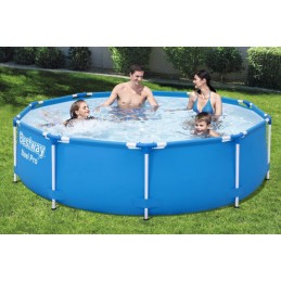 Plieninis pro pool 305x76 bestway 3in1 siurblio filtras