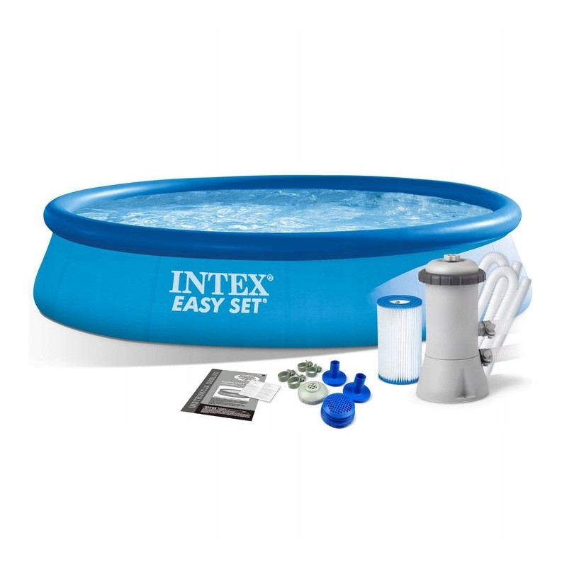 Išplečiamasis sodo baseinas 396 x 84 cm rinkinys 9in1 intex 28142