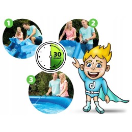 Išplečiamasis sodo baseinas 396 x 84 cm rinkinys 9in1 intex 28142