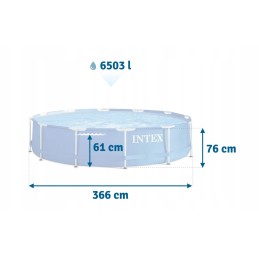 Plieninis sodo baseinas 366 x 76 28212