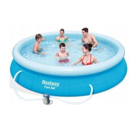 Išsiplečiantis sodo baseinas su flanšu 366x76cm bestway 57274 pompa