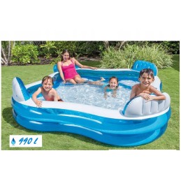 Šeimos baseinas su sėdynėmis 229 x 229 56475 intex