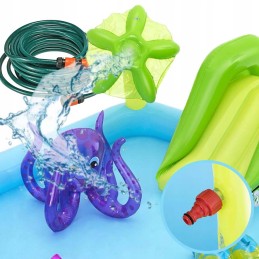 Vaikų baseinas, pripučiama vandens žaidimų aikštelė, akvariumas, fontanas, čiuožykla