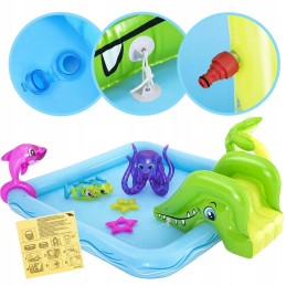 Vaikų baseinas, pripučiama vandens žaidimų aikštelė, akvariumas, fontanas, čiuožykla