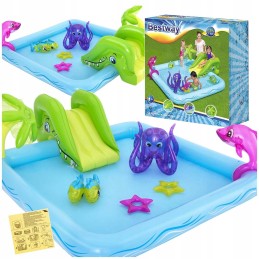 Vaikų baseinas, pripučiama vandens žaidimų aikštelė, akvariumas, fontanas, čiuožykla