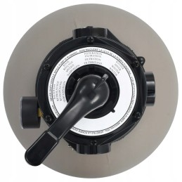 Vidaxl smėlio baseino filtras su 4 krypčių vožtuvu pilka 350 mm 91725