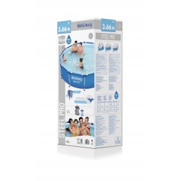 Plieninis baseinas 12 pėdų 366 x 76 cm plieno pro bestway