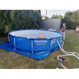 Plieninis baseinas 12 pėdų 366 x 76 cm plieno pro bestway