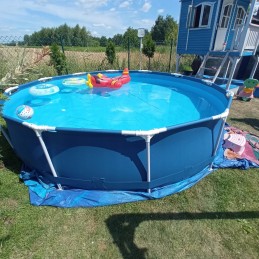 Plieninis baseinas 12 pėdų 366 x 76 cm plieno pro bestway