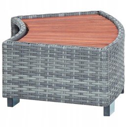 Vidaxl SPA pakopa pilka 92 x 45 x 25 cm polirotango