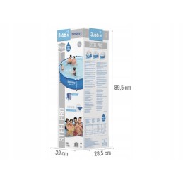 Plieninis sodo baseinas 366x76 su bestway 56681 siurbliu