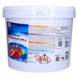 Chloras baseinui 5kg 200g baseino chemikalai dumblių tabletės nuo dumblių 5l
