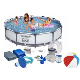 Didelis apvalus sodo rėmo baseinas bestway 305 x 76 cm 2024 m. modelis