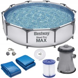 Didelis apvalus sodo rėmo baseinas bestway 305 x 76 cm 2024 m. modelis