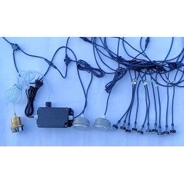 2 didelės LED lempos ir 10 mažų įvairiaspalvių lempų vonios mega komplektui