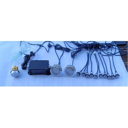 2 didelės LED lempos ir 10 mažų įvairiaspalvių lempų vonios mega komplektui