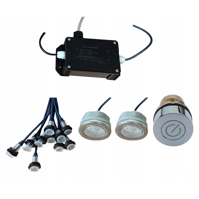 Apšvietimo rinkinys su 12 lempučių kubilui, povandeniniam SPA, sūkurinei voniai, įvairiaspalvis hitas