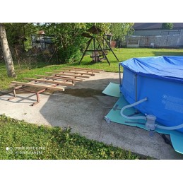 Didelis sodo baseinas, plieninis filtro siurblys, 19 in 1, 366x366 cm