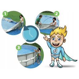 Didelis baseino rėmo dulkių siurblys dugno valymui