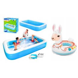 Sodo baseinas vaikams, stačiakampis, pripučiamas vandens plaukimo žiedas