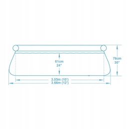 Išplečiamasis sodo baseinas 366 x 76 cm 9in1 bestway 5