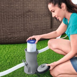 Filtro siurblys baseinams 3028l h bestway 58386 kasetė su filtru