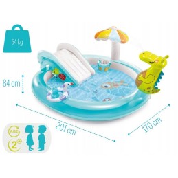 Vandens žaidimų aikštelė intex aligatorius krokodilas purkštukas slide ackesoria