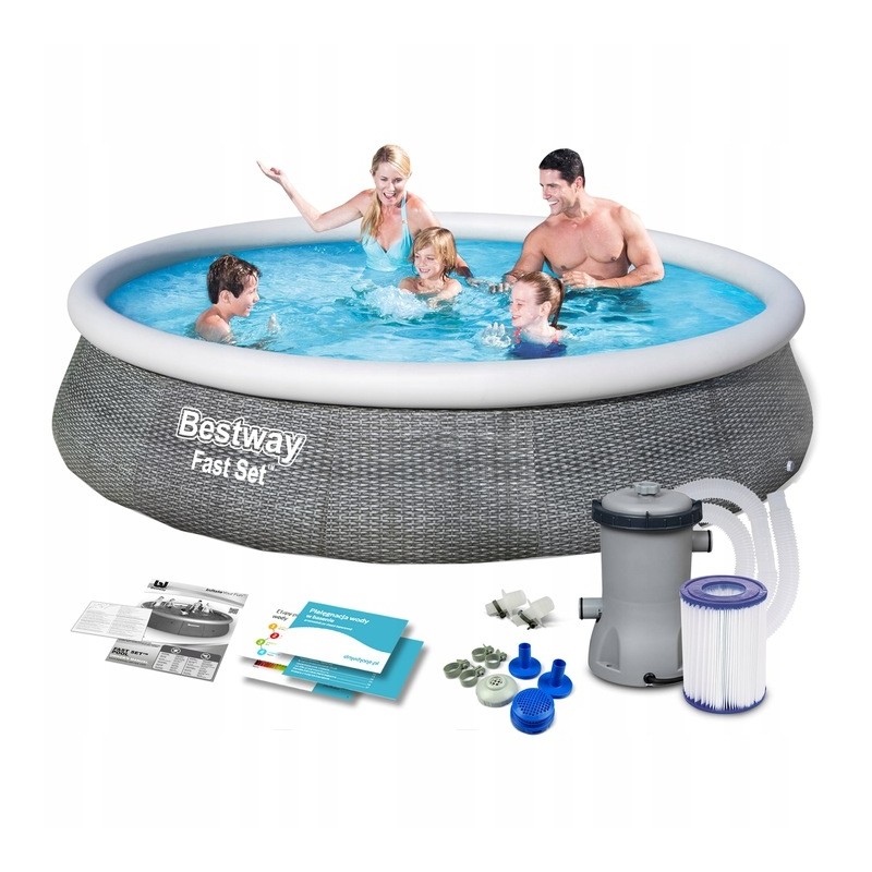 Išplečiamas sodo baseinas 396 x 84 cm rinkinys 9in1 bestway 57376