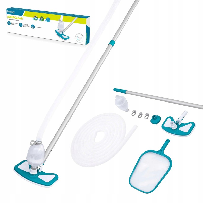 Baseino valymo rinkinys, bestway baseino dulkių siurblys, žarnų tinklo rinkinys