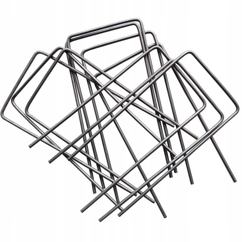 Metaliniai smeigtukai įvairių tipų agrotekstilei, agrotekstilei ir geotekstilei tvirtinti prie žemės, taip pat smeigtukai kurmių