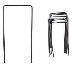 Metaliniai smeigtukai įvairių tipų agrotekstilei, agrotekstilei ir geotekstilei tvirtinti prie žemės, taip pat smeigtukai kurmių